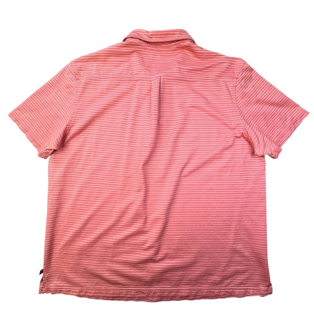 Tommy Bahama Mens XXL Coral Striped Pima Cotton Blend Short Sleeve Polo Shirt - Picture 8 of 9